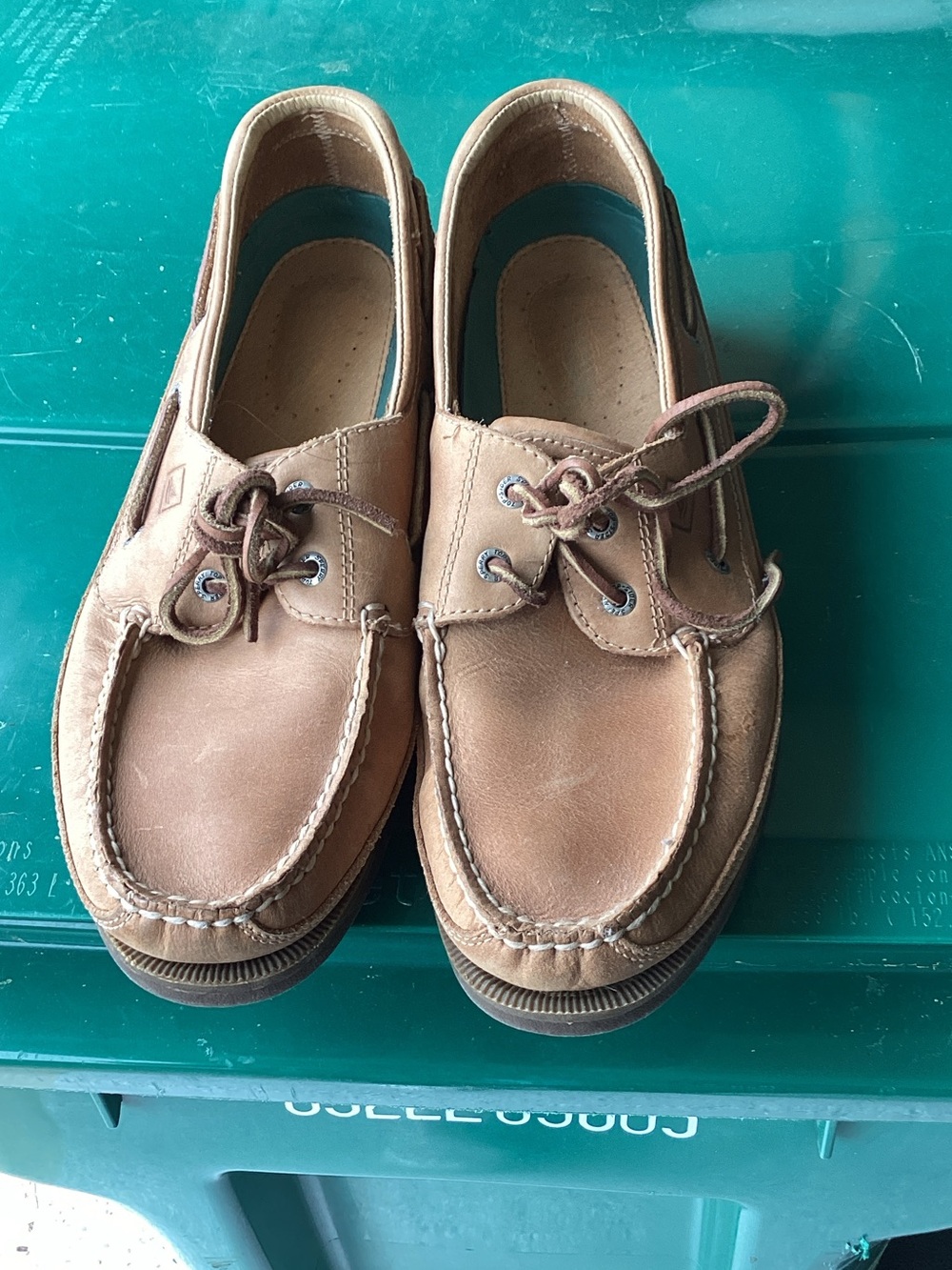 Sperry Men's Light Brown Leather Boat Shoes